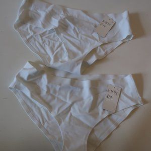NWT WOMENS I LOVE YOUR STYLE 2PC WHITE BIKINI PANTY  SZ L